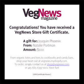 VegNews Gift Certificates